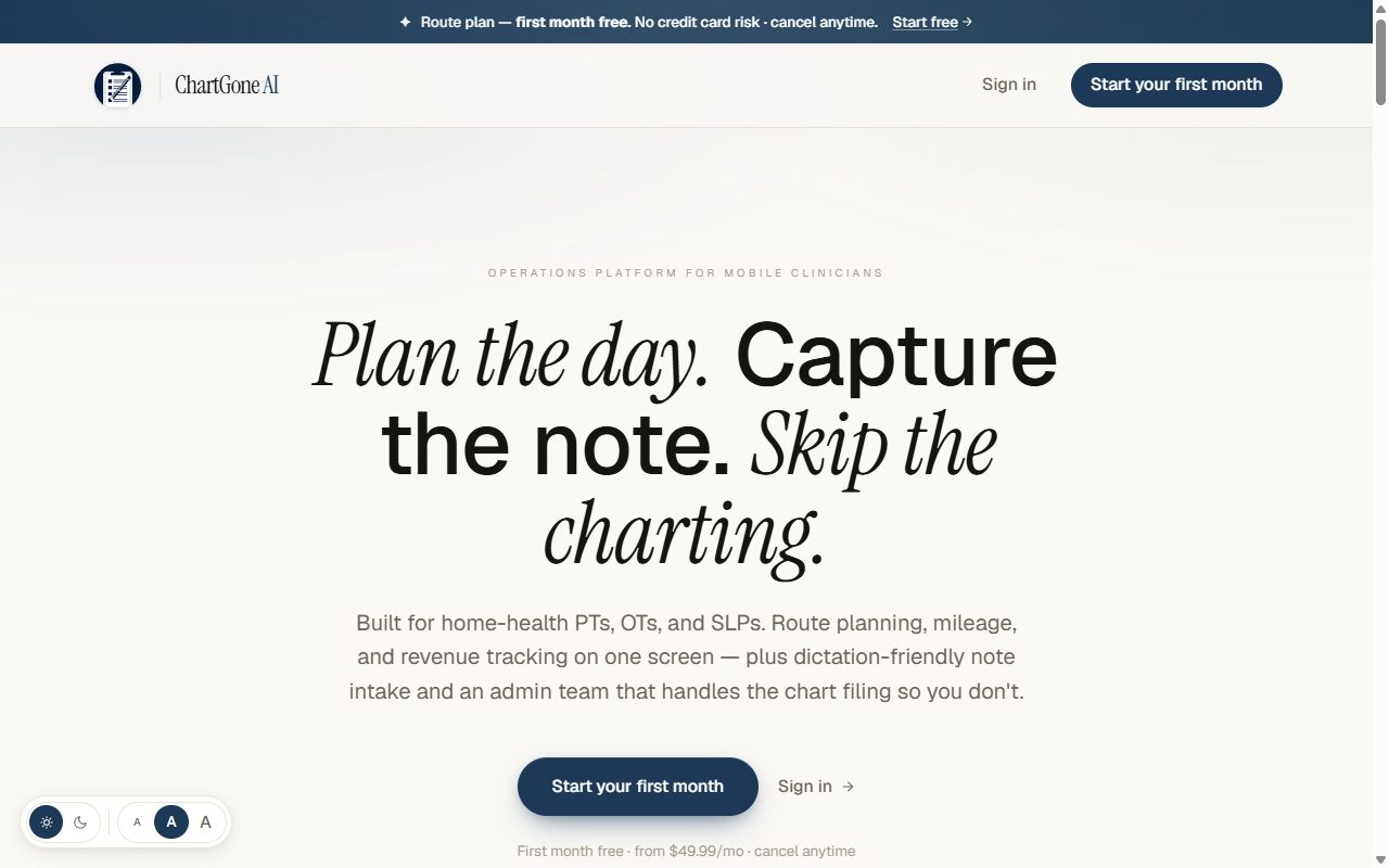 ChartGone AI preview