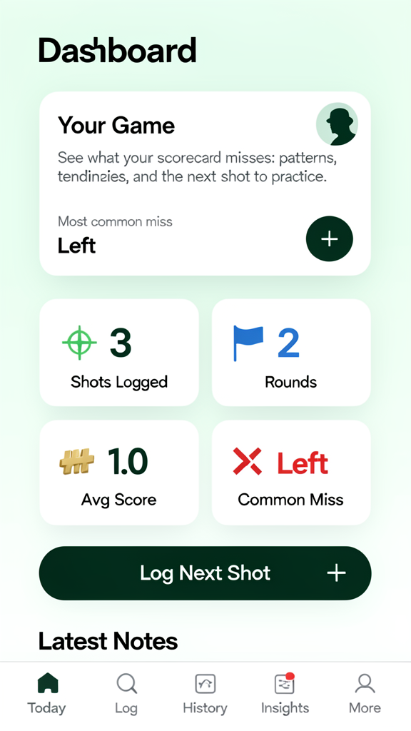 ShotNotes: Golf preview